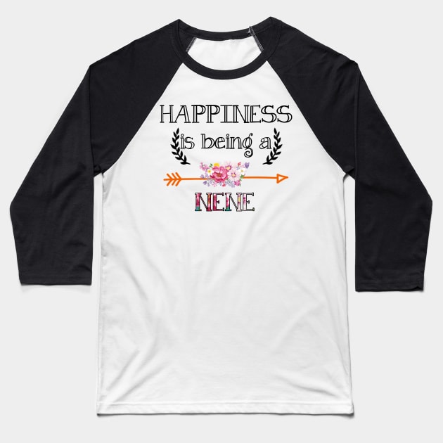 Happiness is being Nene floral gift Baseball T-Shirt by DoorTees